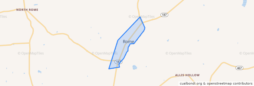 Mapa de ubicacion de Rome.