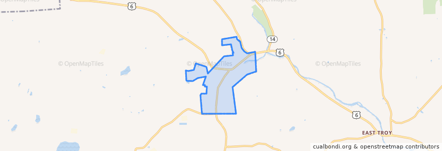 Mapa de ubicacion de Troy.