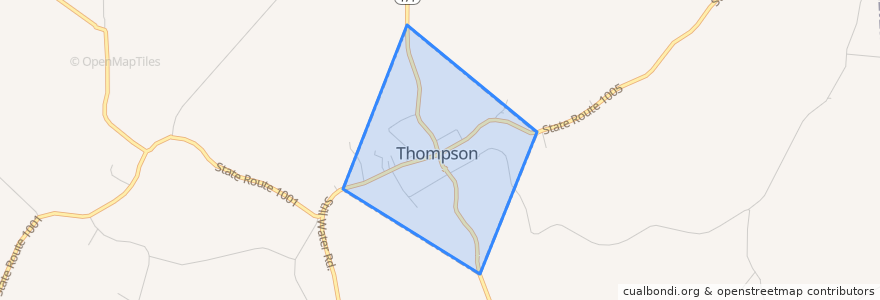 Mapa de ubicacion de Thompson.