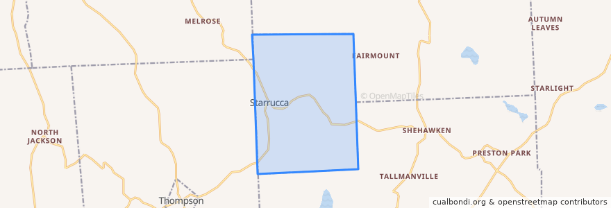 Mapa de ubicacion de Starrucca.
