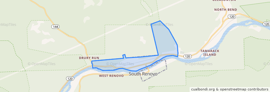 Mapa de ubicacion de Renovo.