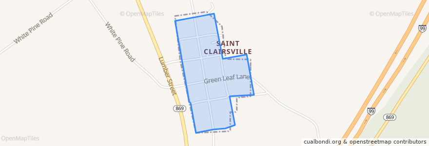 Mapa de ubicacion de St. Clairsville.