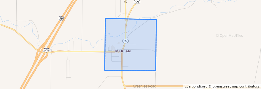Mapa de ubicacion de McKean.