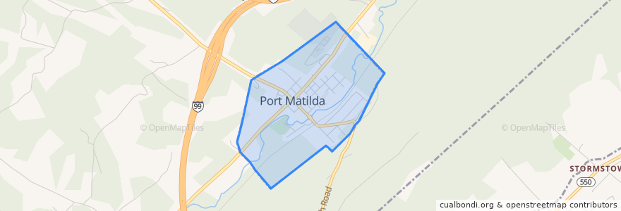 Mapa de ubicacion de Port Matilda.