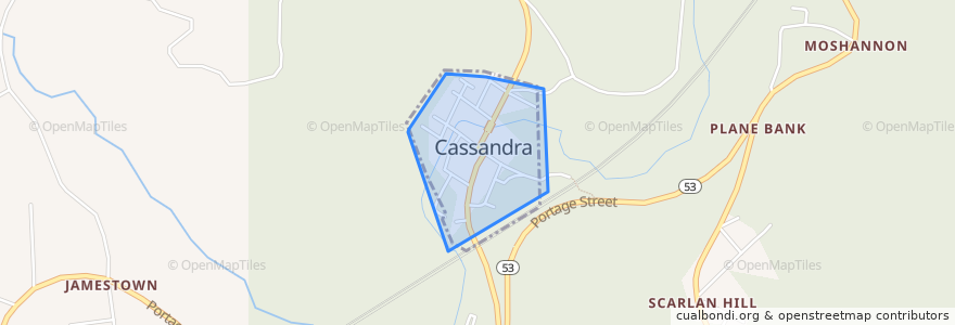 Mapa de ubicacion de Cassandra.