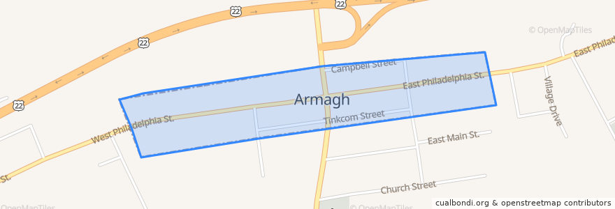 Mapa de ubicacion de Armagh.