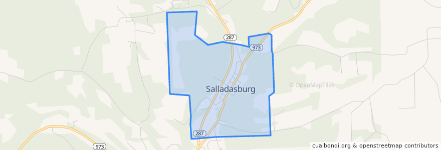 Mapa de ubicacion de Salladasburg.
