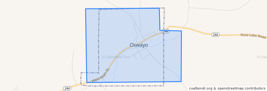 Mapa de ubicacion de Oswayo.