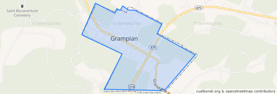 Mapa de ubicacion de Grampian.