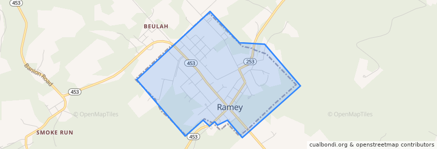 Mapa de ubicacion de Ramey.