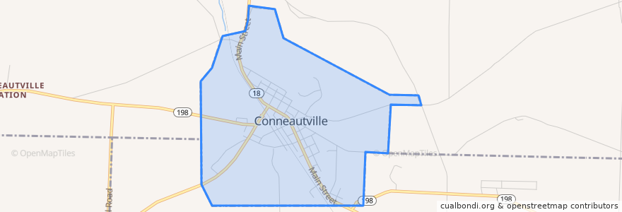 Mapa de ubicacion de Conneautville.