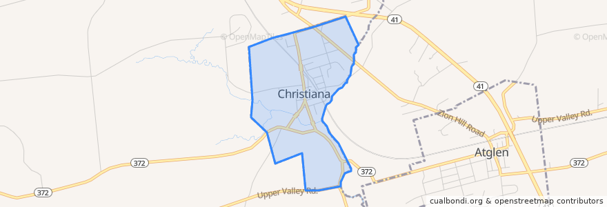 Mapa de ubicacion de Christiana.