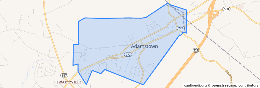 Mapa de ubicacion de Adamstown.