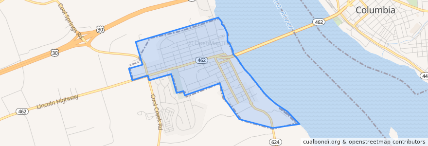 Mapa de ubicacion de Wrightsville.