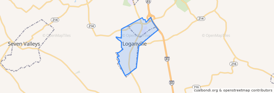 Mapa de ubicacion de Loganville.
