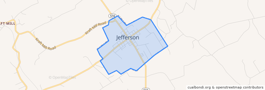 Mapa de ubicacion de Jefferson.