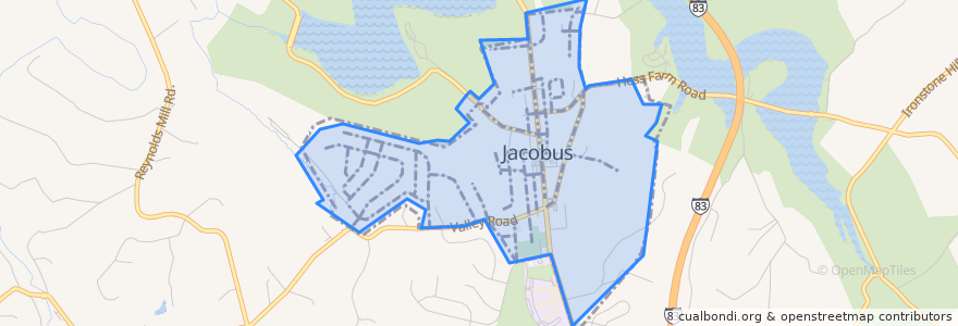 Mapa de ubicacion de Jacobus.