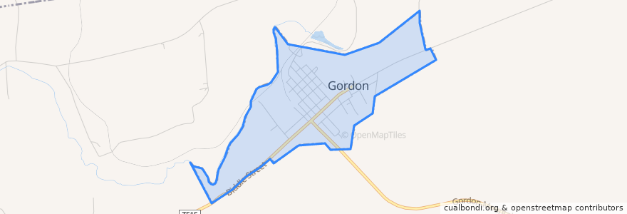 Mapa de ubicacion de Gordon.