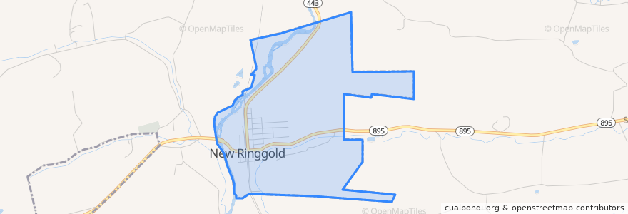 Mapa de ubicacion de New Ringgold.