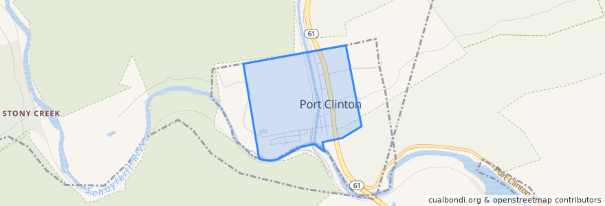 Mapa de ubicacion de Port Clinton.