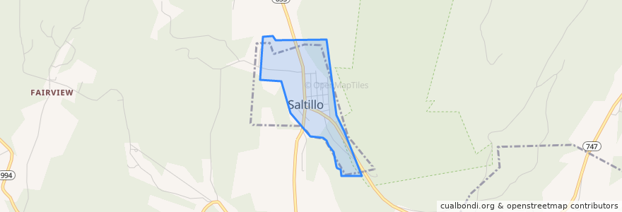 Mapa de ubicacion de Saltillo.