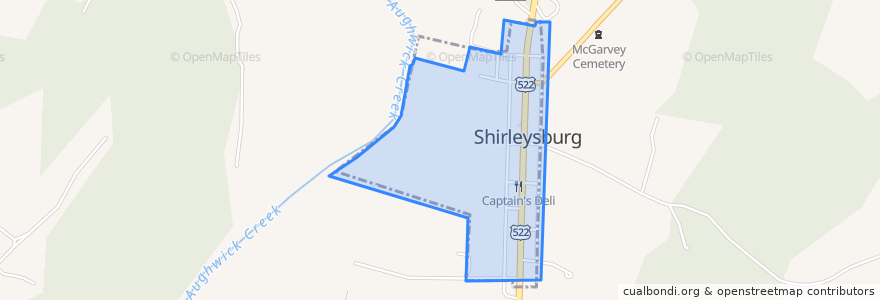 Mapa de ubicacion de Shirleysburg.