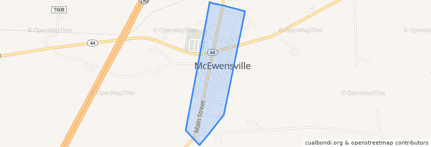 Mapa de ubicacion de McEwensville.