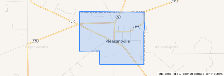 Mapa de ubicacion de Pleasantville.