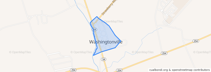 Mapa de ubicacion de Washingtonville.