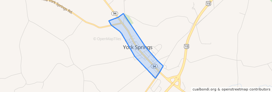 Mapa de ubicacion de York Springs.