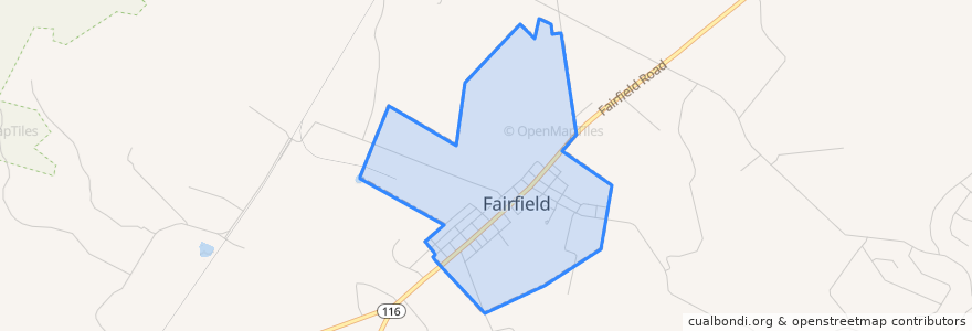 Mapa de ubicacion de Fairfield.