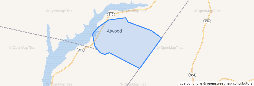 Mapa de ubicacion de Atwood.