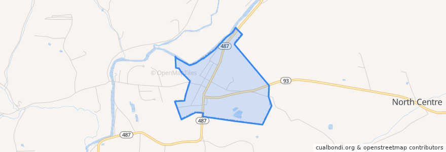 Mapa de ubicacion de Orangeville.
