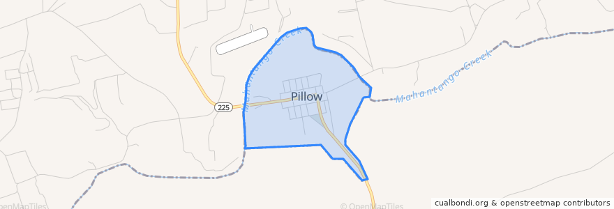 Mapa de ubicacion de Pillow.