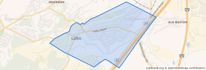 Mapa de ubicacion de Laflin.