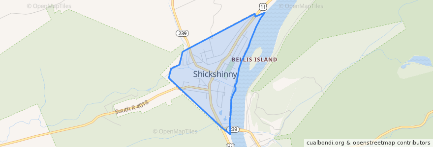 Mapa de ubicacion de Shickshinny.