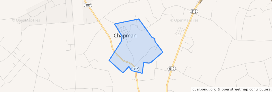 Mapa de ubicacion de Chapman.