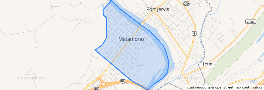 Mapa de ubicacion de Matamoras.