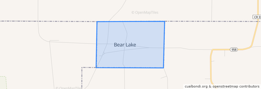 Mapa de ubicacion de Bear Lake.