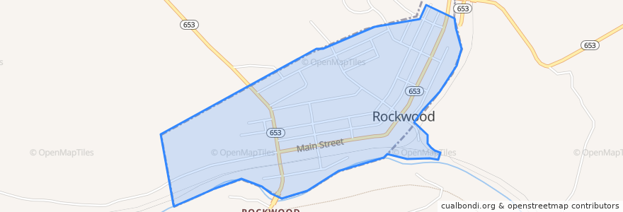 Mapa de ubicacion de Rockwood.