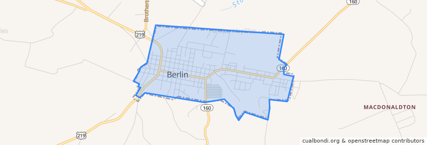 Mapa de ubicacion de Berlin.