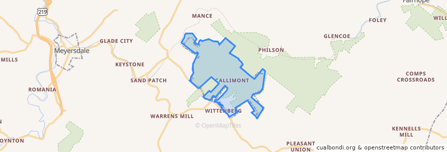 Mapa de ubicacion de Callimont.