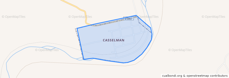 Mapa de ubicacion de Casselman.