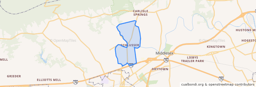 Mapa de ubicacion de Schlusser.