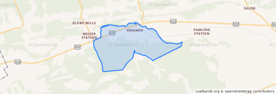 Mapa de ubicacion de Kreamer.
