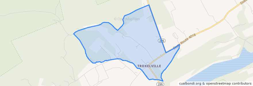 Mapa de ubicacion de Troxelville.