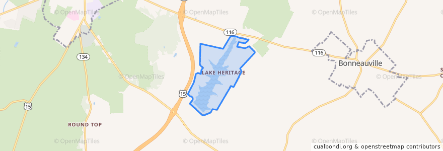 Mapa de ubicacion de Lake Heritage.