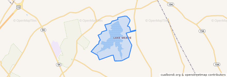 Mapa de ubicacion de Lake Meade.