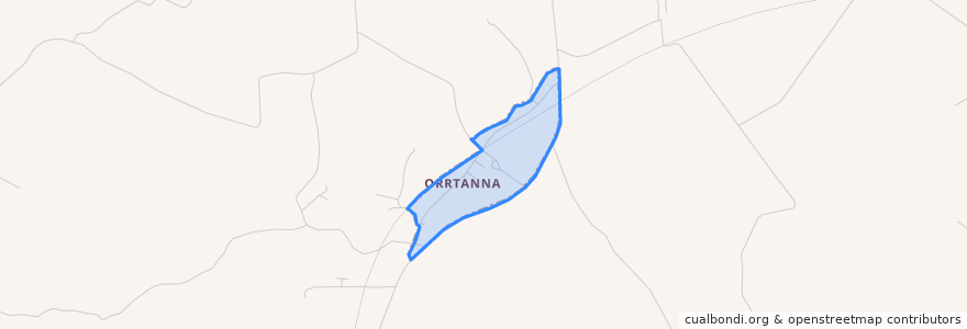 Mapa de ubicacion de Orrtanna.