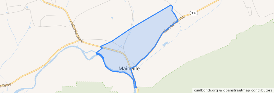 Mapa de ubicacion de Mainville.